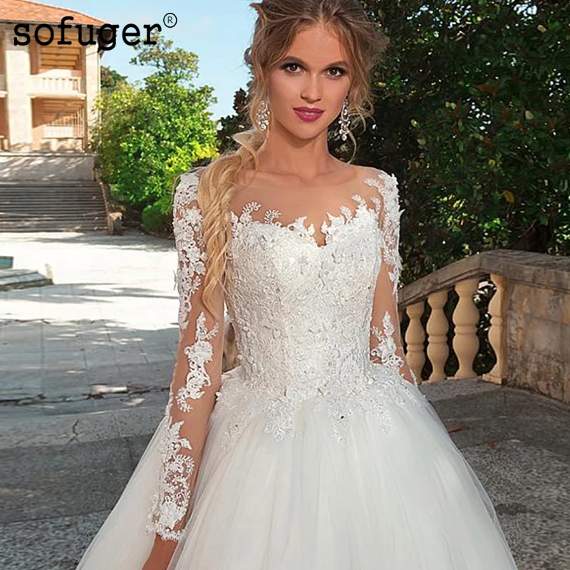 Long Sleeves Tulle Lace Appliques Beadings Long Sleeves Wedding Dress Dubai Arabic Sofuge Gelinlik 2019 Boho Suknia Slubna
Long Sleeves Tulle Lace Appliques Beadings Long Sleeves Wedding Dress Dubai Arabic Sofuge Gelinlik 2019 Boho Suknia Slubna