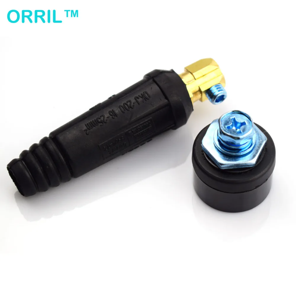 1 Pair Quick Fitting Cable Connector Plug and Welding Machine Panel Socket DKJ16-25 DKZ16-25 Euro Style 100Amp-200Amp
1 Pair Quick Fitting Cable Connector Plug and Welding Machine Panel Socket DKJ16-25 DKZ16-25 Euro Style 100Amp-200Amp