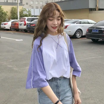 T-shirts Women Patchwork Colorful half sleeve Loose Tshirt Womens Harajuku Summer Tee shirt ulzzang Streetwear Korean Style tops
T-shirts Women Patchwork Colorful half sleeve Loose Tshirt Womens Harajuku Summer Tee shirt ulzzang Streetwear Korean Style tops