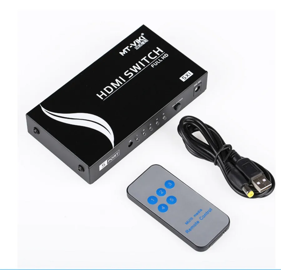MT VIKI 5x1 Переключатель HDMI 5 входов 1 выходной порт Поддержка 3D и 1080P с ИК пультом