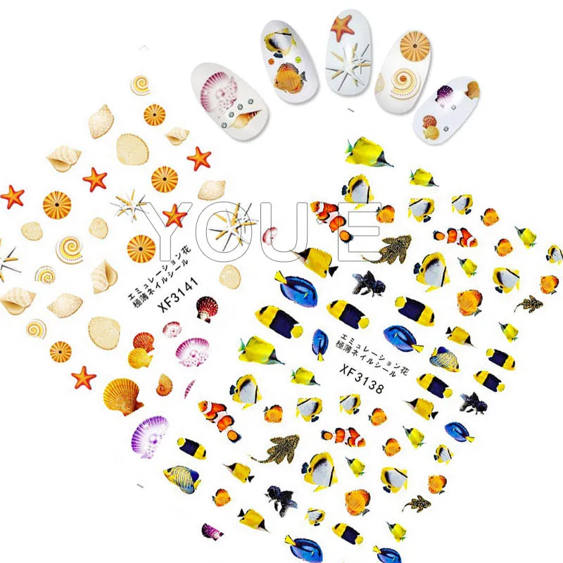 Sea World Nail Art Sticker Decoration Back Glue Adhesive Decal 3D Shell Nail Sticker Manicure Tropical Fish Nail Art Design Foil
Sea World Nail Art Sticker Decoration Back Glue Adhesive Decal 3D Shell Nail Sticker Manicure Tropical Fish Nail Art Design Foil