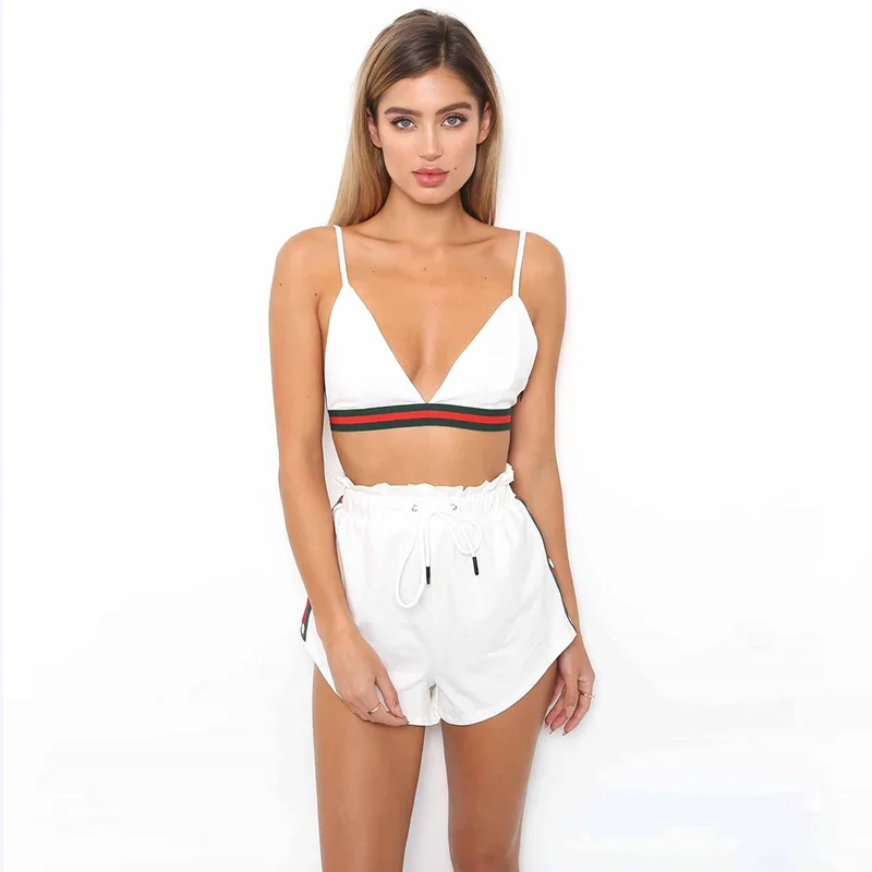 White Black Bow Tie Crop Bandeau Top With Shorts 2018 Summer Sleeveless Woman Sets Knot Tropical Two Piece
White Black Bow Tie Crop Bandeau Top With Shorts 2018 Summer Sleeveless Woman Sets Knot Tropical Two Piece