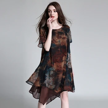 4XL women summer chiffon dress big size european woman clothing irregular short sleeve brief cute vintage beach dresses female
4XL women summer chiffon dress big size european woman clothing irregular short sleeve brief cute vintage beach dresses female