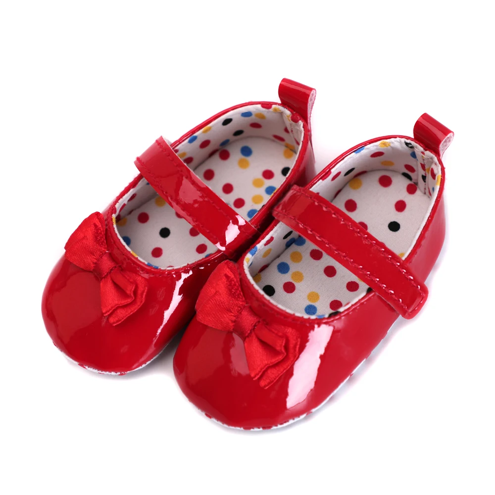 Фото Newborn Soft Bottom First Walkers 0-18 Months Baby Girls Toddler Shoes PU Leather Princess Bowknot Anti-slip Girl | Отзывы и видеообзор (32962623179)