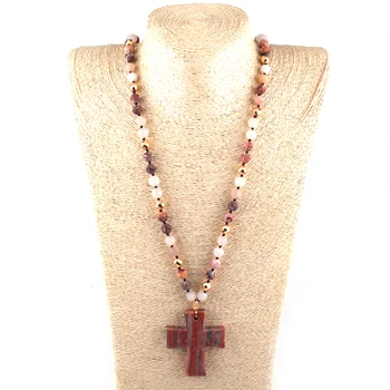 Fashion Bohemian Tribal Jewelry Multi Stones Beads long Knotted Cross Ethnic Necklace For Women Ethnic Necklace
Fashion Bohemian Tribal Jewelry Multi Stones Beads long Knotted Cross Ethnic Necklace For Women Ethnic Necklace
