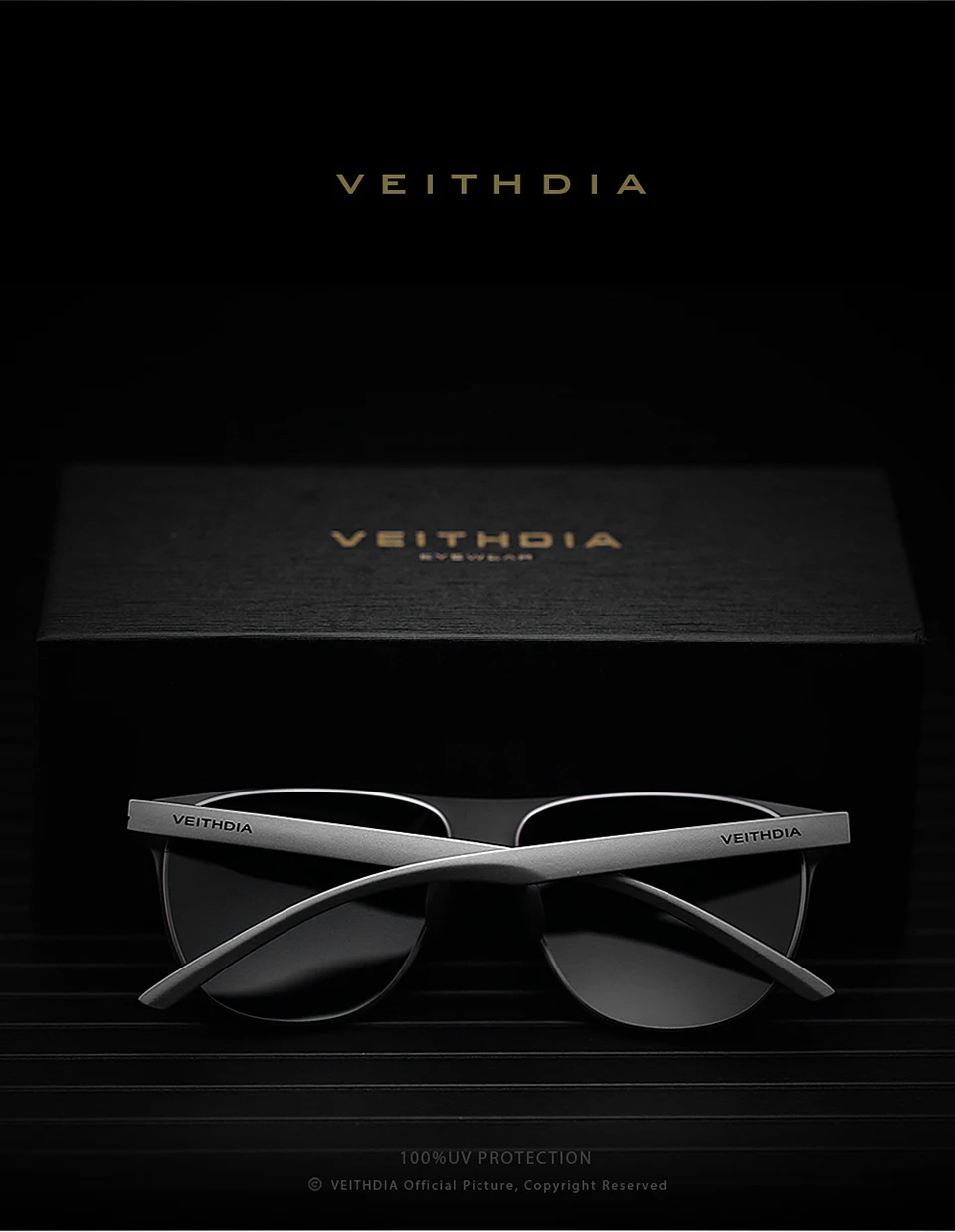 New VEITHDIA Brand Unisex Stainless Steel Sunglasses Polarized Eyewear Accessories Male Sun Glasses For Men/Women gafas VT3920 15