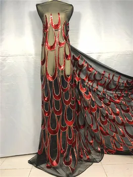 High Quality African Lace Fabric Net 2019 French Lace Fabric Tulle With Sequin Gold Nigerian Lace Fabric For Wedding Red Black
High Quality African Lace Fabric Net 2019 French Lace Fabric Tulle With Sequin Gold Nigerian Lace Fabric For Wedding Red Black