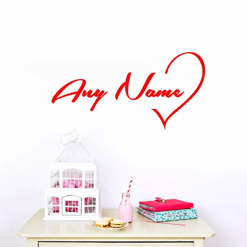 Love Heart Wall Stickers Personalized any Name Vinyl Wall Sticker Home Decor Bedroom Living Room removable Wall Decals SA078B
Love Heart Wall Stickers Personalized any Name Vinyl Wall Sticker Home Decor Bedroom Living Room removable Wall Decals SA078B