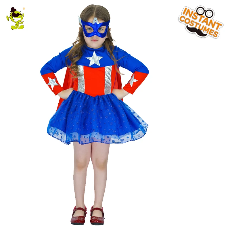 Girls Captain American Costumes Kids Hot Movie Character Superhero Imitation Fancy Outfits Masquerade Party Brave Hero Clothing
Girls Captain American Costumes Kids Hot Movie Character Superhero Imitation Fancy Outfits Masquerade Party Brave Hero Clothing