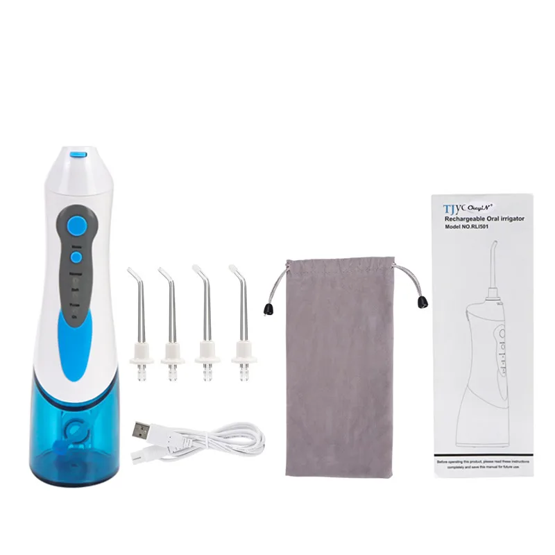 Portable Irrigator Water Flosser Waterproof Oral Irrigator USB Rechargeable Water Flosser Jet Teeth Cleaner Tool With Nozzles
Portable Irrigator Water Flosser Waterproof Oral Irrigator USB Rechargeable Water Flosser Jet Teeth Cleaner Tool With Nozzles