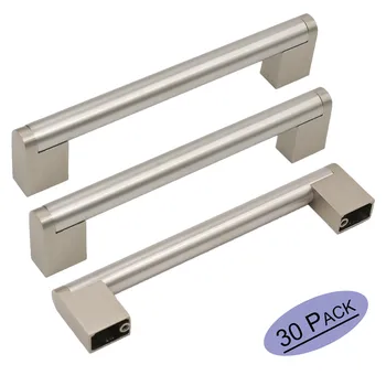 

Kitchen Cabinet Pulls Brushed Nickel 3.75"~12.6"Hole Space Office Desk Closet Wine Furniture Drawer Knobs Handle Stainless 30PCS