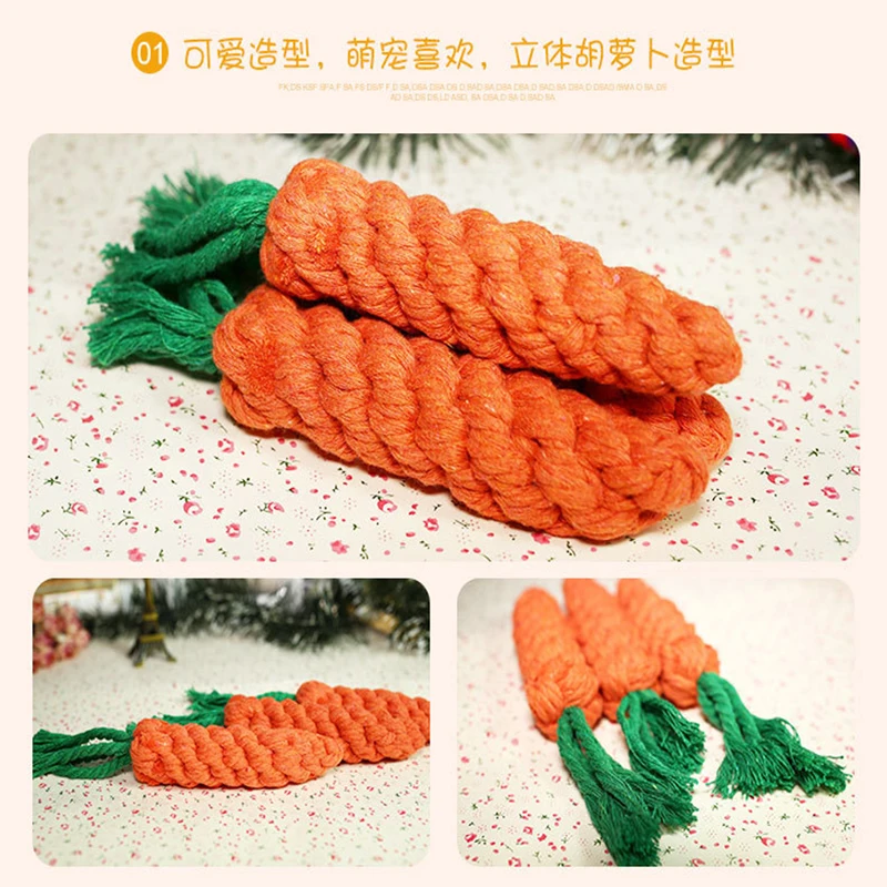 Durable Carrot Shape Cotton Rope Toy Pet Dog Toy Puppy Chew Toys Teeth Cleaning Outdoor Training Interactive Toys
Durable Carrot Shape Cotton Rope Toy Pet Dog Toy Puppy Chew Toys Teeth Cleaning Outdoor Training Interactive Toys