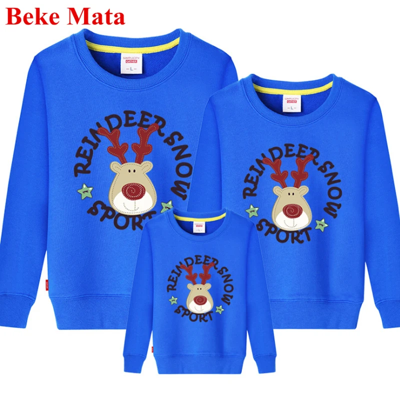 BEKE MATA Family Matching Outfits Christmas Elk Winter 2017 Mother Daughter Clothes Sets Family Look Father Son Clothing Sweater
BEKE MATA Family Matching Outfits Christmas Elk Winter 2017 Mother Daughter Clothes Sets Family Look Father Son Clothing Sweater