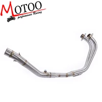 Motoo - Full Exhaust System pipe for YAMAHA R25 R3 2015 2016 2017 2018 without exhaust image