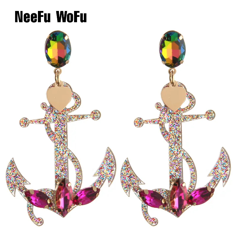 NeeFu WoFu 2018 Drop Crystal Earrings Resin Earring Anchor Band Big Earring For Woman Large Long Brinco Ear Oorbellen Gift
NeeFu WoFu 2018 Drop Crystal Earrings Resin Earring Anchor Band Big Earring For Woman Large Long Brinco Ear Oorbellen Gift