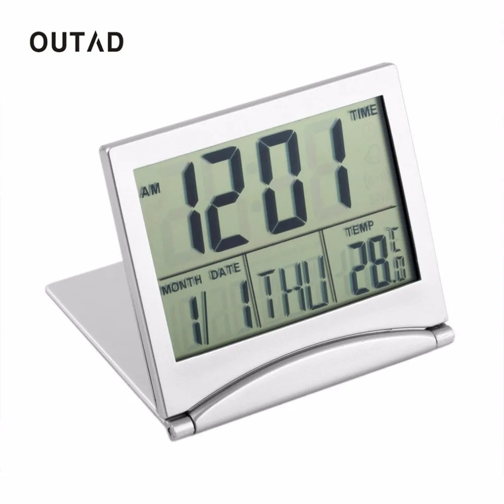 OUTAD Calendar Alarm Clock Display date time temperature Folding mini Desk Thermometer cover Digital LCD Timer countdown time
OUTAD Calendar Alarm Clock Display date time temperature Folding mini Desk Thermometer cover Digital LCD Timer countdown time