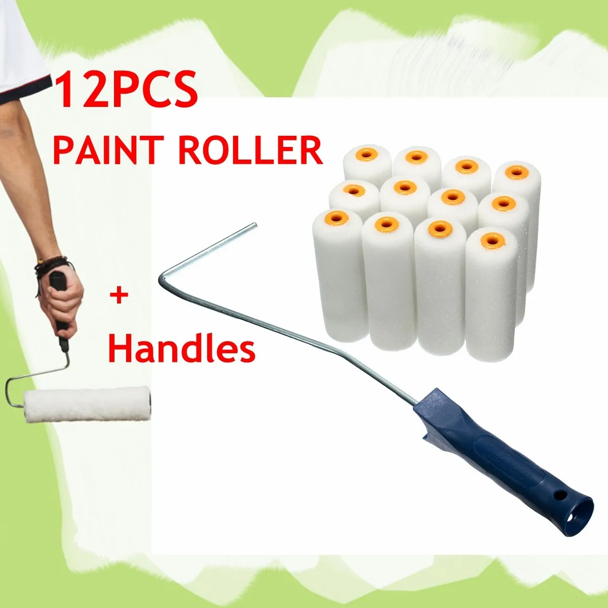 12PCS/set 100mm Craft Paint Foam Rollers Decorators Brush Smooth Tools + Handles Painting Decorating
12PCS/set 100mm Craft Paint Foam Rollers Decorators Brush Smooth Tools + Handles Painting Decorating