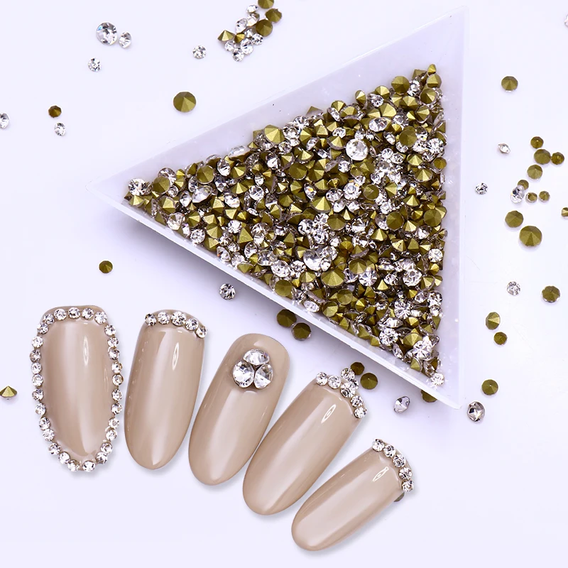 SS3-ss12 1440pcs Clear Crystal AB gold flack 3D Non Nail Rhinestones for for Nails Design Gems Strass Nail Art Decorations
SS3-ss12 1440pcs Clear Crystal AB gold flack 3D Non Nail Rhinestones for for Nails Design Gems Strass Nail Art Decorations