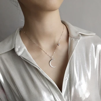 LouLeur 925 sterling silver round zircon moon pendant necklace silver Water wave chain elegant necklace for women fine jewelry
LouLeur 925 sterling silver round zircon moon pendant necklace silver Water wave chain elegant necklace for women fine jewelry
