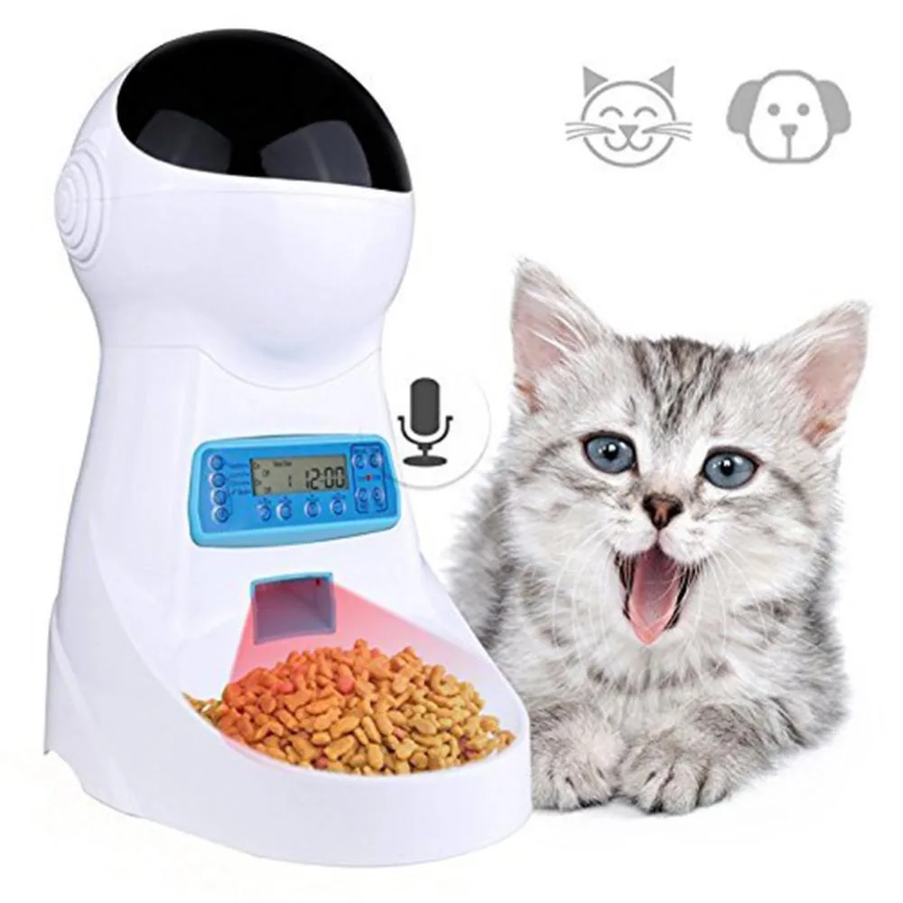 Nicrew Pet-U 3L Automatic Pet Food Feeder With Voice Recording / LCD Screen Bowl For Medium Small Dog Cat Dispensers 4 times
Nicrew Pet-U 3L Automatic Pet Food Feeder With Voice Recording / LCD Screen Bowl For Medium Small Dog Cat Dispensers 4 times