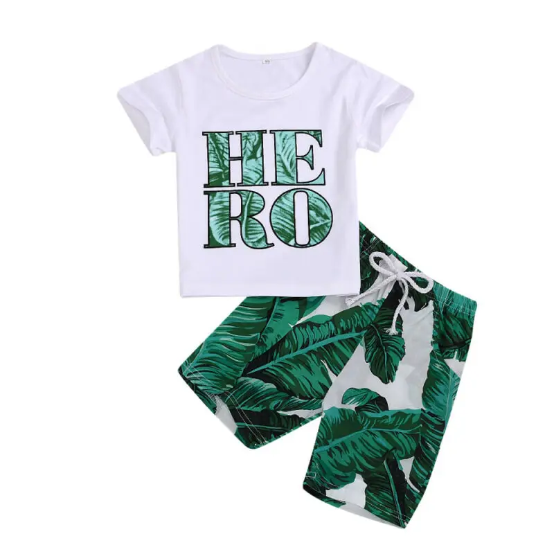 Fashion Toddler Casual Kid Baby Boy Girl Casual Clothes Set Cotton Short Sleeve T-shirt+Leaves Shorts 2PCS Outfit Sunsuit Summer
Fashion Toddler Casual Kid Baby Boy Girl Casual Clothes Set Cotton Short Sleeve T-shirt+Leaves Shorts 2PCS Outfit Sunsuit Summer