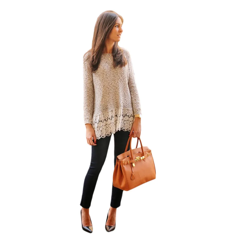 Free Ostrich 2019 Spring Women Long Sleeve Shirt Lace Slim Knitwear Tops T Shirt camiseta feminina Drop Shipping C1340
Free Ostrich 2019 Spring Women Long Sleeve Shirt Lace Slim Knitwear Tops T Shirt camiseta feminina Drop Shipping C1340