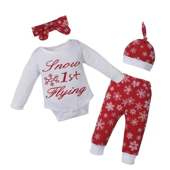 Baby Clothes Set Children Snowflake Print 4 Piece Set 2018 New Autumn Christmas Long Sleeve Romper+Pants+Headband+Hat Set A
Baby Clothes Set Children Snowflake Print 4 Piece Set 2018 New Autumn Christmas Long Sleeve Romper+Pants+Headband+Hat Set A
