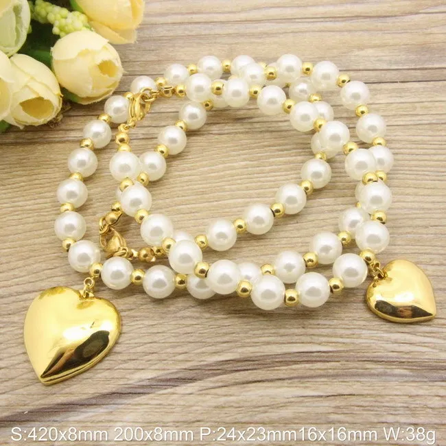 Stainless Steel Pearl Vintage Jewelry Sets Imitation Pearl Silver Color Bracelet +Necklace set Supernova Sales SBJDLVCC
Stainless Steel Pearl Vintage Jewelry Sets Imitation Pearl Silver Color Bracelet +Necklace set Supernova Sales SBJDLVCC