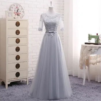 Mother of the Bride Dresses A-line Half Sleeve Tulle Lace Cheap Long Formal Groom Mother Dresses Wedding Blue Pink Grey MB05
Mother of the Bride Dresses A-line Half Sleeve Tulle Lace Cheap Long Formal Groom Mother Dresses Wedding Blue Pink Grey MB05