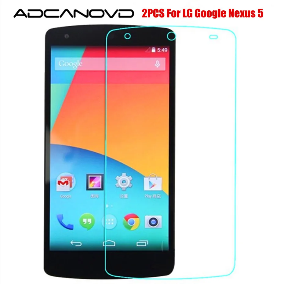 

2PCS 9H Ultra-thin protective glass for LG google nexus 5 screen protector tempered glass film on Nexus5 D820 D821 EM01L