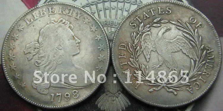 1798 13 star Draped Bust Dollar copy coins commemorative coins-replica coins medal coins collectibles badge
1798 13 star Draped Bust Dollar copy coins commemorative coins-replica coins medal coins collectibles badge