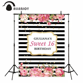 Allenjoy photo background flowers black and white stripes dots birthday party camera fotografica profissional for photographing
Allenjoy photo background flowers black and white stripes dots birthday party camera fotografica profissional for photographing