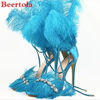 Beertola New Women's Sandals Mutil Colors Large Size Hot Stage Performance Dress Shoes Women Feather Crystal Decor Pumps Women
Beertola New Women's Sandals Mutil Colors Large Size Hot Stage Performance Dress Shoes Women Feather Crystal Decor Pumps Women