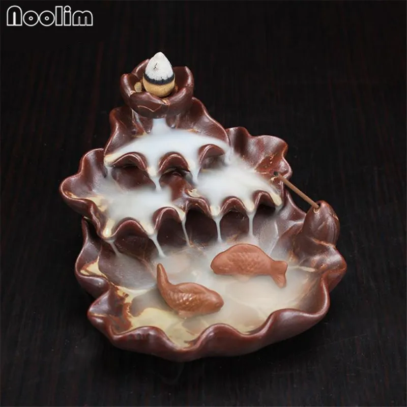 Fish Pond Backflow Incense Burner Stick Holder Home Decor Ceramic Zen Buddhist Aromatherapy Censer
Fish Pond Backflow Incense Burner Stick Holder Home Decor Ceramic Zen Buddhist Aromatherapy Censer