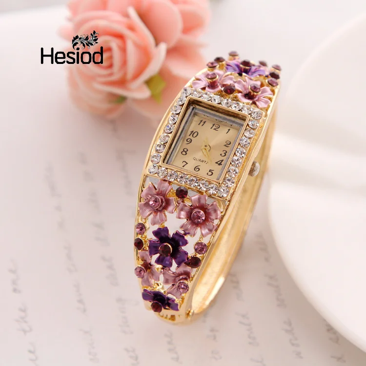 Hesiod Antique Square Dial Full Crystal Flower Bracelet Quartz Watch for Women Colorful Bangle Watch
Hesiod Antique Square Dial Full Crystal Flower Bracelet Quartz Watch for Women Colorful Bangle Watch