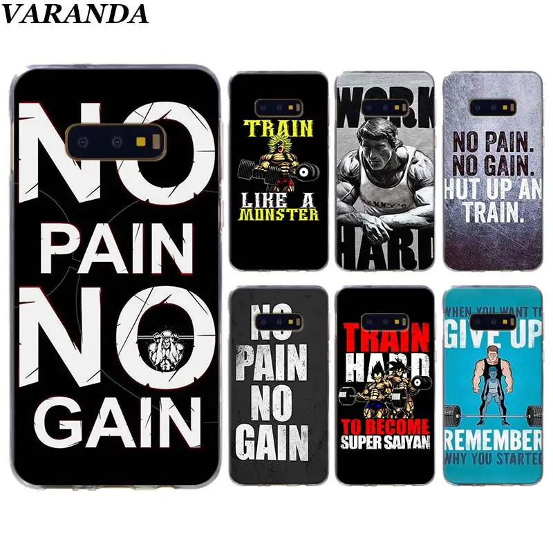 pain no gain Gym Fitness Phone cases for Samsung Galaxy S10 Plus S10e S8 S9 Plus S6 S7 edge A50 Note 8 9 TPU Soft Silicone case
pain no gain Gym Fitness Phone cases for Samsung Galaxy S10 Plus S10e S8 S9 Plus S6 S7 edge A50 Note 8 9 TPU Soft Silicone case