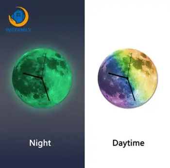Simple Creative Mute Luminous Fluorescent Wall Clock Children's Room Home Decor Living Room Wooden Moon Hanging Watch 12-inch
Simple Creative Mute Luminous Fluorescent Wall Clock Children's Room Home Decor Living Room Wooden Moon Hanging Watch 12-inch