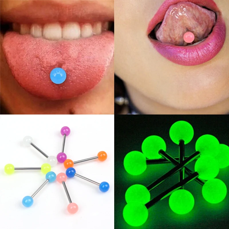 20pcs/lot Acrylic Tongue Piercing Barbell Bars Piercing Tongue Rings Luminous Punk Fashion Body Jewelry For Women Jewelry
20pcs/lot Acrylic Tongue Piercing Barbell Bars Piercing Tongue Rings Luminous Punk Fashion Body Jewelry For Women Jewelry
