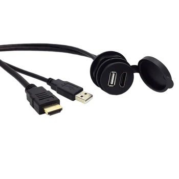 CYDZ 100cm Combo USB 2.0 & HDTV HDMI 1.4 Male to Female Extension Cable with Waterproofable Mount Shell
CYDZ 100cm Combo USB 2.0 & HDTV HDMI 1.4 Male to Female Extension Cable with Waterproofable Mount Shell
