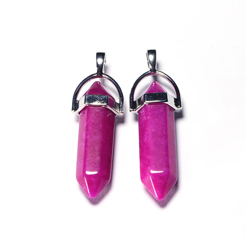 1 pcs Rose Pink Quartz Jade Stone Column Necklace Pendant Gem Crystal Quartz Bullet Hexagonal Crystal Point Crafts Handmade Gift
1 pcs Rose Pink Quartz Jade Stone Column Necklace Pendant Gem Crystal Quartz Bullet Hexagonal Crystal Point Crafts Handmade Gift