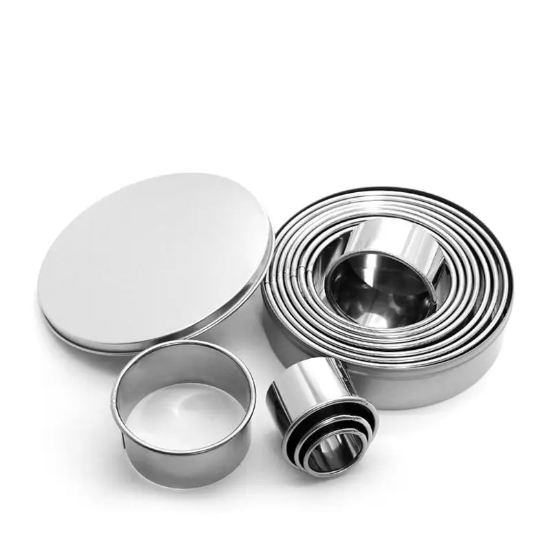 12pcs Round Shape Pastry Cutters Cake Cookie Biscuit Cutter Set Stainless Steel DIY Baking Mold for Christmas Wedding Party
12pcs Round Shape Pastry Cutters Cake Cookie Biscuit Cutter Set Stainless Steel DIY Baking Mold for Christmas Wedding Party