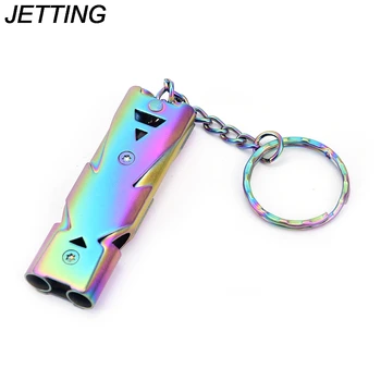 HOT New 1PCS Cheerleading Whistle Outdoor Emergency Survival Whistle Double Pipe High Decibel Stainless steel Keychain
HOT New 1PCS Cheerleading Whistle Outdoor Emergency Survival Whistle Double Pipe High Decibel Stainless steel Keychain