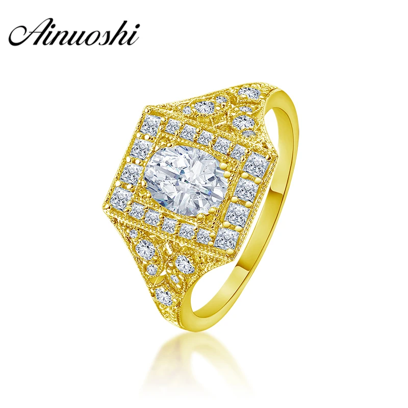 AINUOSHI Luxury 10K Solid Yellow Gold Men Band 1.25CT Oval Cut Halo Ring Engagement Wedding Male Jewelry 3.8g Wedding Men Band
AINUOSHI Luxury 10K Solid Yellow Gold Men Band 1.25CT Oval Cut Halo Ring Engagement Wedding Male Jewelry 3.8g Wedding Men Band