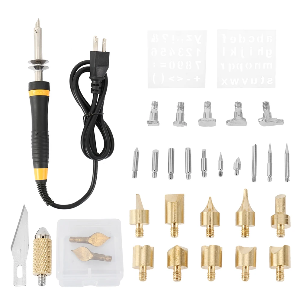 Electronic Iron Pen Set Kit Temperature Adjustable Electric Iron Mini Handle Heat Pencil Soldering Iron Woodburning Pyrography
Electronic Iron Pen Set Kit Temperature Adjustable Electric Iron Mini Handle Heat Pencil Soldering Iron Woodburning Pyrography