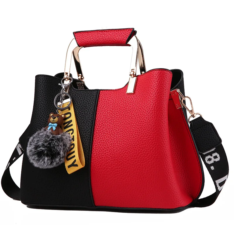 Fashion Women Handbags PU Leather Shoulder Bags Patchwork Messenger Bag with Pendant
Fashion Women Handbags PU Leather Shoulder Bags Patchwork Messenger Bag with Pendant
