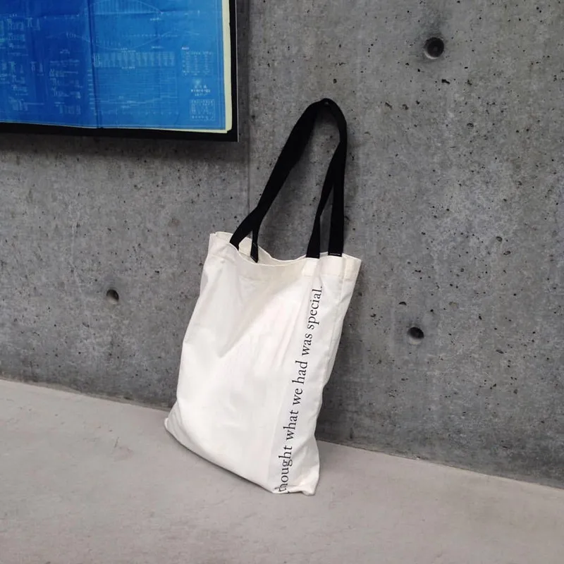 YILE White Cotton Canvas Fabric Shoulder Bag ECO Shopping Tote Print I Thought WJ12
YILE White Cotton Canvas Fabric Shoulder Bag ECO Shopping Tote Print I Thought WJ12