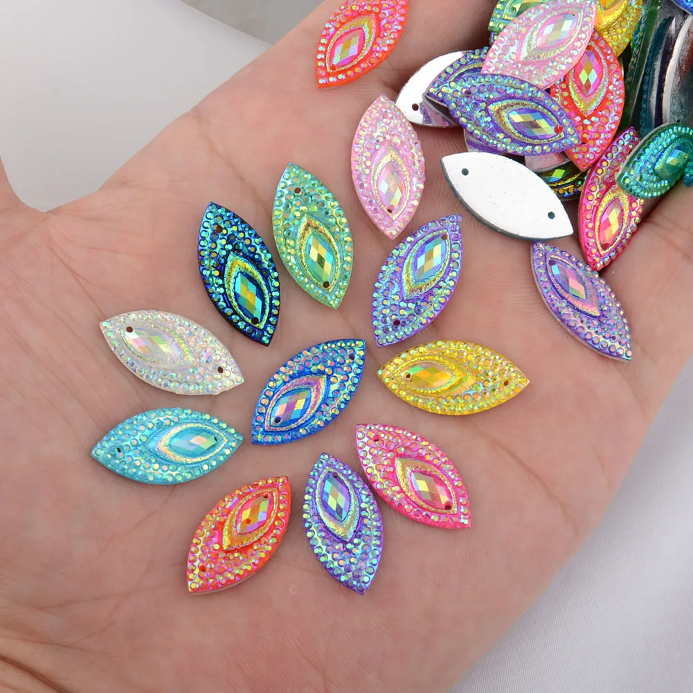 BOLIAO 20Pcs 11*22 mm(0.43*0.87 in) AB Color Horse eye Shape Mix Resin Rhinestone Flatback Sew On Clothes/Handmade Art Work
BOLIAO 20Pcs 11*22 mm(0.43*0.87 in) AB Color Horse eye Shape Mix Resin Rhinestone Flatback Sew On Clothes/Handmade Art Work