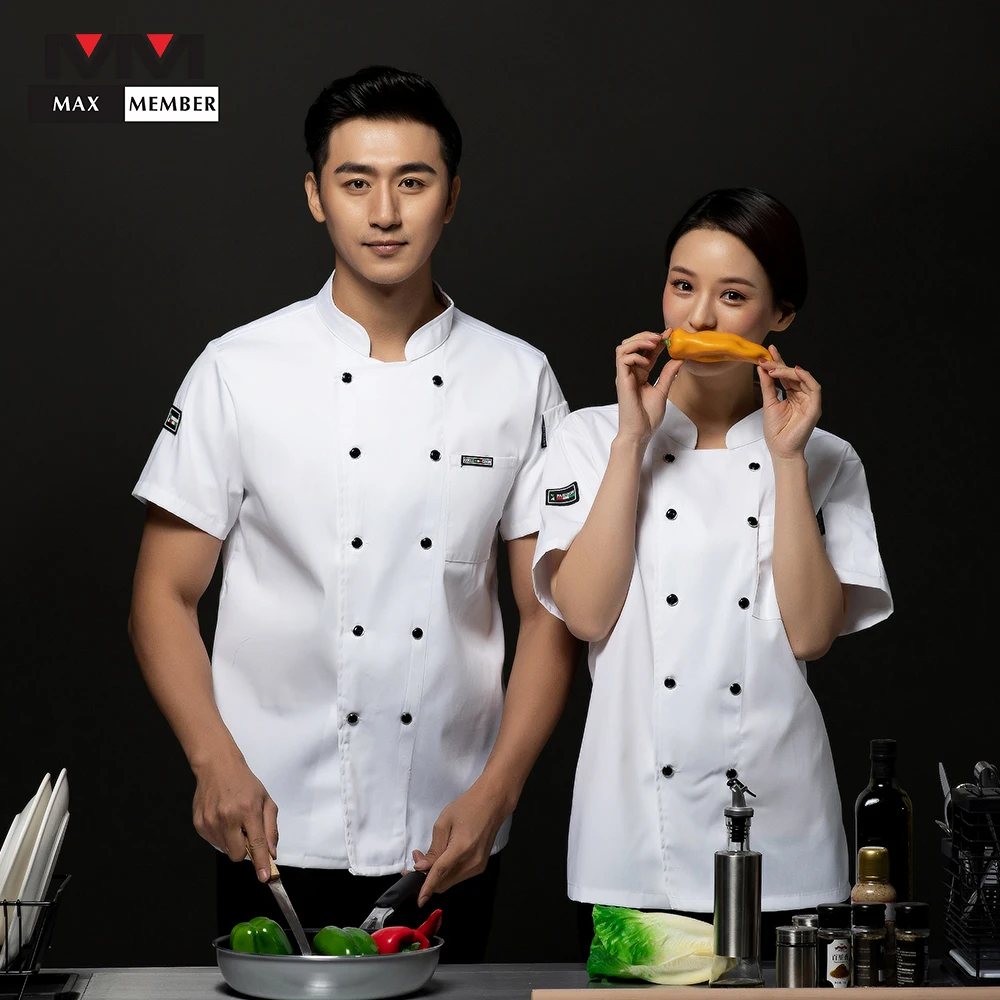 2019Chef Uniform Back Breathable Mesh Fabric Rubber Logo Cook Jacket Cake Canteen Pub Dessert Buffet Bakery Summer Work Clothes
2019Chef Uniform Back Breathable Mesh Fabric Rubber Logo Cook Jacket Cake Canteen Pub Dessert Buffet Bakery Summer Work Clothes