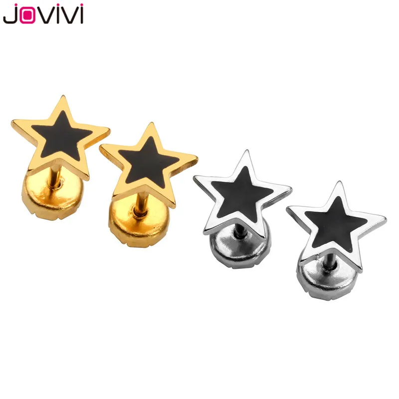 Jovivi 2-4pcs Stainless Steel Pentagram Star 20G Barbell Earrings Ear Helix Tragus Cartilage Studs Bars Earring Piercing Jewelry
Jovivi 2-4pcs Stainless Steel Pentagram Star 20G Barbell Earrings Ear Helix Tragus Cartilage Studs Bars Earring Piercing Jewelry