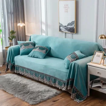 Luxury European Sofa Cover High-grade Sofa Towel With Elegant Lace Decor Short Plush Fabric Slipcover Couch Cover Sofa Covers 
Luxury European Sofa Cover High-grade Sofa Towel With Elegant Lace Decor Short Plush Fabric Slipcover Couch Cover Sofa Covers